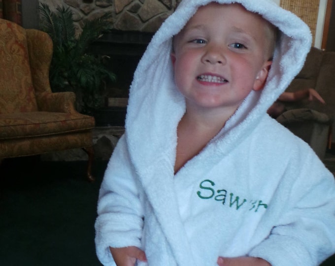 Kids Robe Terry Cloth Robe Hooded Personalized Children's Cover Up