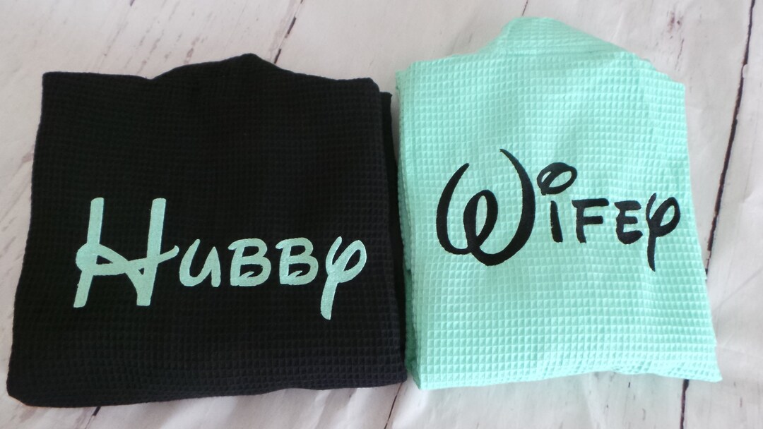 2 Disney Robes Disney Cruize Robes Mr. Mrs. Waffle Robes Etsy