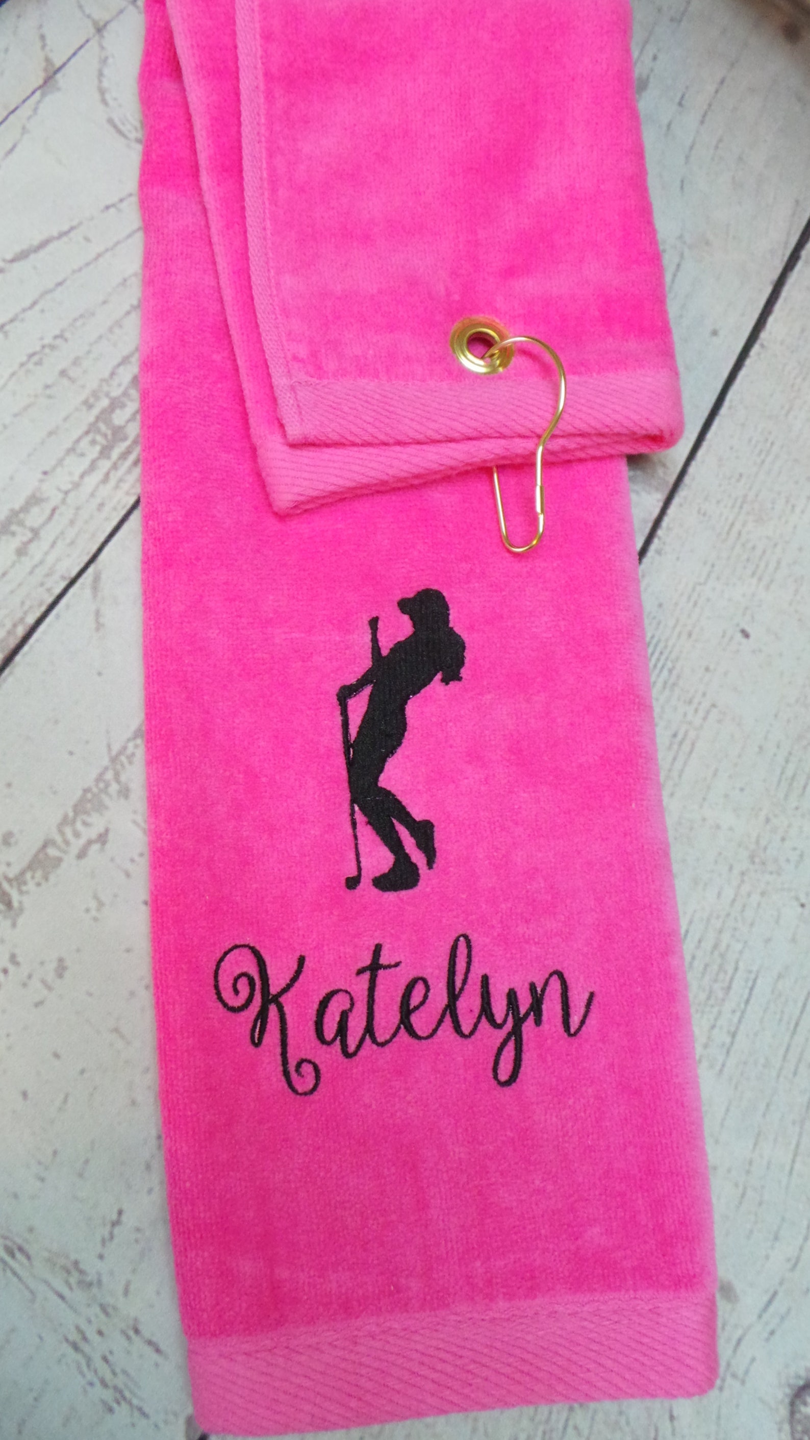 Lady Golfer Women's Golf Towel. 3 Different Golfers to Etsy