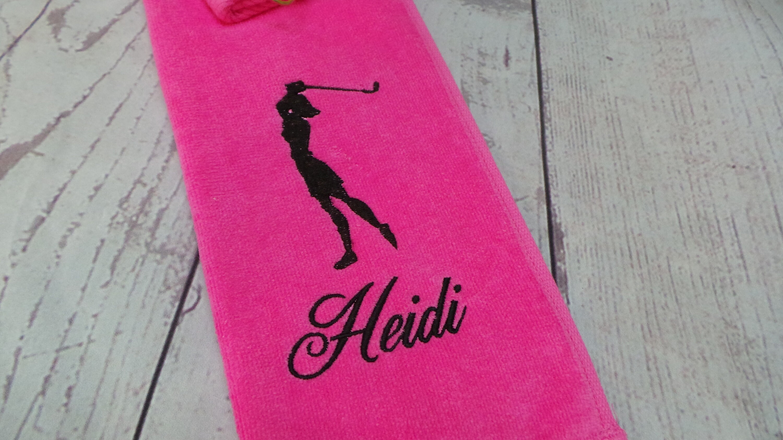 Women's Golf Towel Personalize Embroidered Nice Trifold Etsy UK
