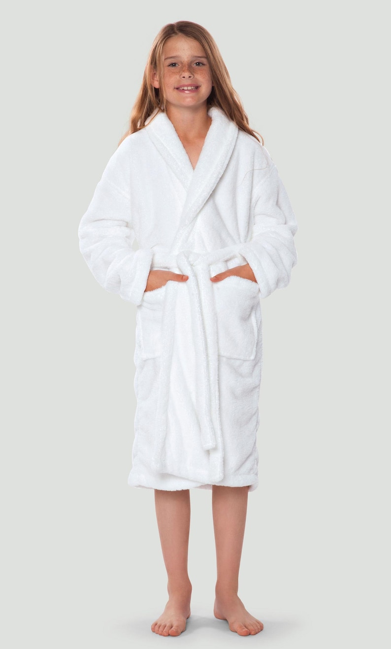 Teen Robe Plush Fleece shawl collar. Soft and fluffy. Etsy