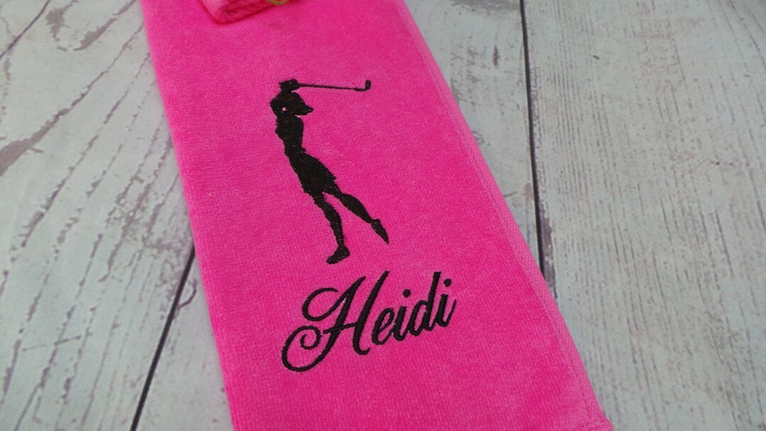 Women's Golf Towel Tri Fold With Hook and Grommet Etsy