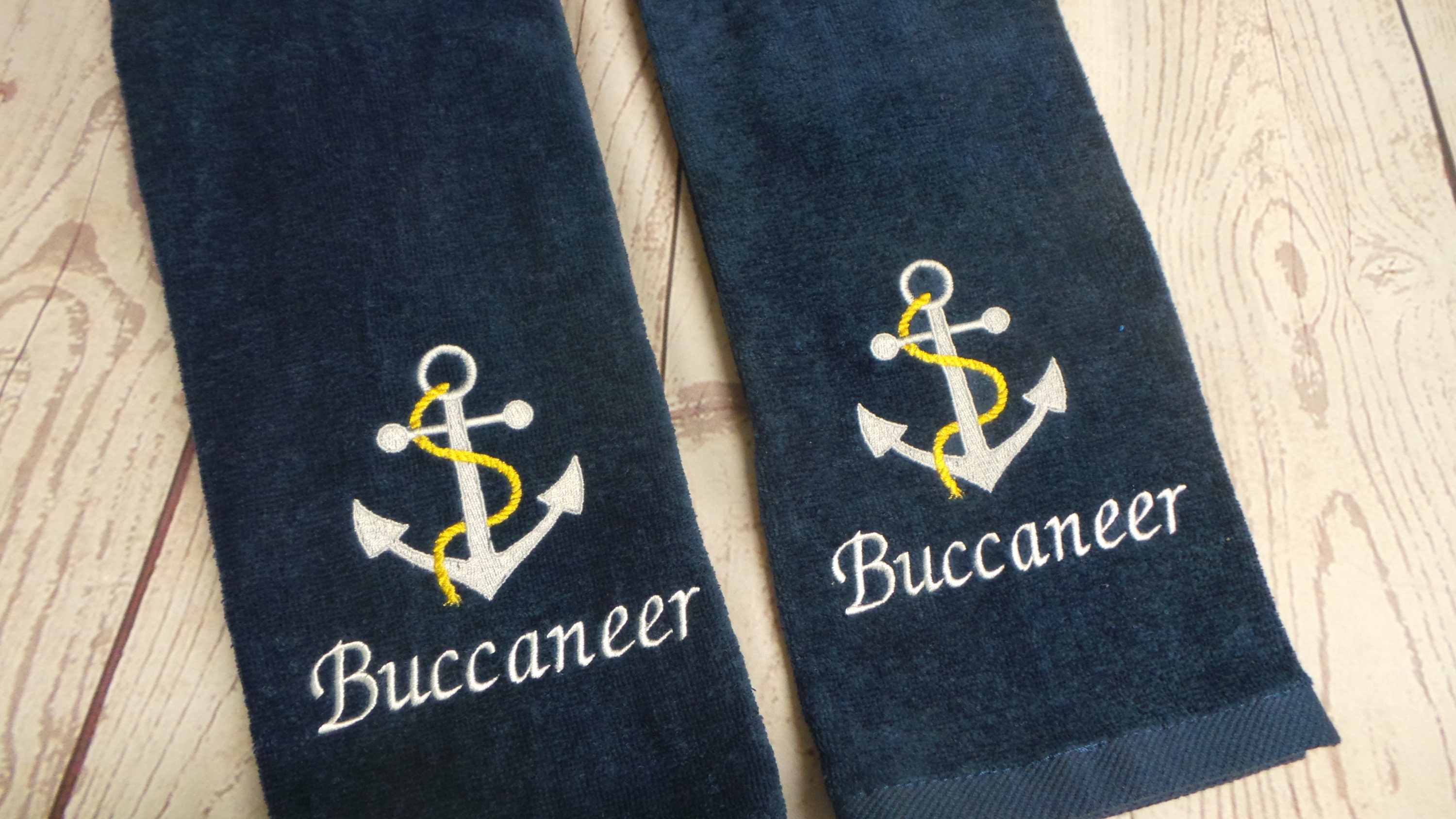 Anchor Towels 2 Nautical Hand Towels Boat Hand Towels Etsy