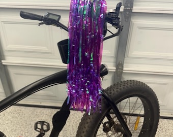 PURPLE HAZE, Iridescent Purple Bike Tassels, Bicycle Tassels, Bike Streamers, Handlebar Tassels, Handlebar Streamers, Plastic Fringe