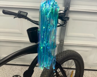 SURFIN’ SEIZE Ocean Blue Bike Tassels, Bicycle Tassels, Bike Streamers, Handlebar Tassels, Handlebar Streamers, Blue Fringe