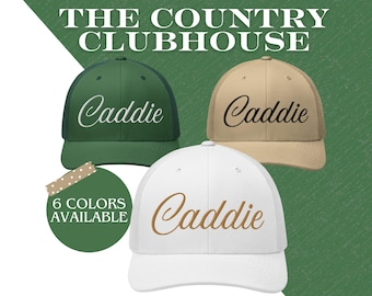 Cappello da golf ricamato "Caddie" / stile camionista da donna