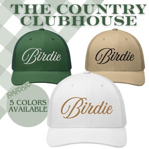 Country Club Golf Hats | Golf Hat | Embroidered Birdie Hat | Gifts For Her | Girls Golf Hat | Golf Outfits | Bachelorette Party | Golf