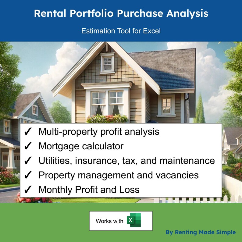 Rental Portfolio Purchase Analysis Excel Template - Etsy