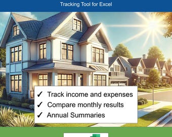Rental Property Income & Expense Tracker | Landlord Financial Organizer | Printable Real Estate Management Template
