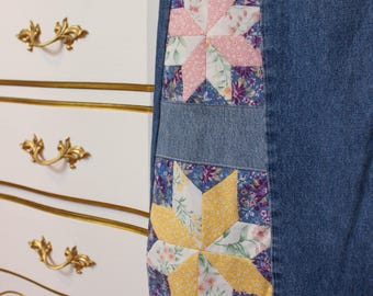 Geüpcycled gewatteerde jeans | Geüpcyclede kleding