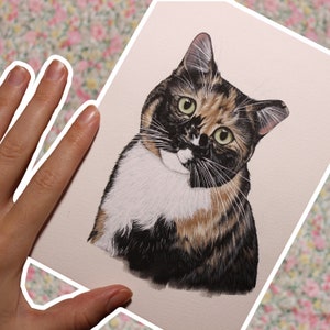 Custom Acrylic Pet Portrait Original Painting 3x3, 3x4, 4x6, 5x7, 8x10 image 1