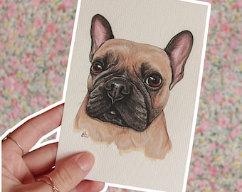 Custom Acrylic Pet Portrait | Original Painting | 3x3, 3x4, 4x6, 5x7, 8x10