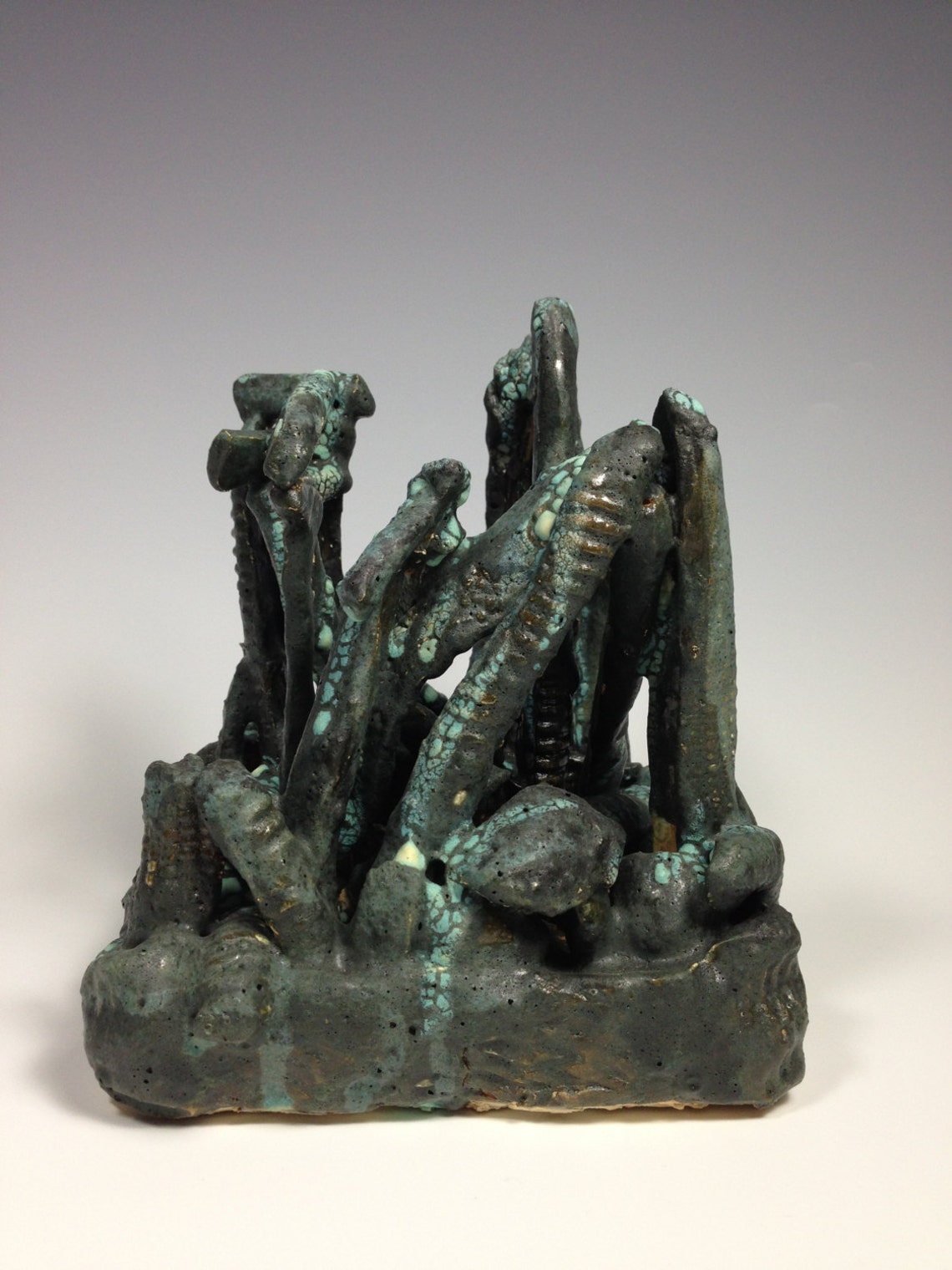 Clay sculpture geometric sculpture original sculpture Etsy