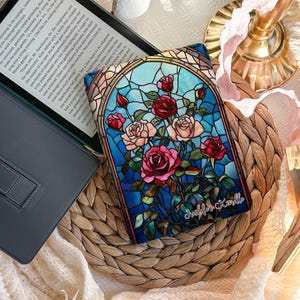 Stained Glass Flower Kindle Cover Kindle 12th 2024 Case, Bookish Kindle Colorsoft Paperwhite 11th 6.8&#39;&#39;, kindle Oasis Kobo Clara Cover