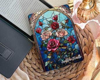 Stained Glass Flower Kindle Cover Kindle 12th 2024 Case, Bookish Kindle Colorsoft Paperwhite 11th 6.8'', kindle Oasis Kobo Clara Cover