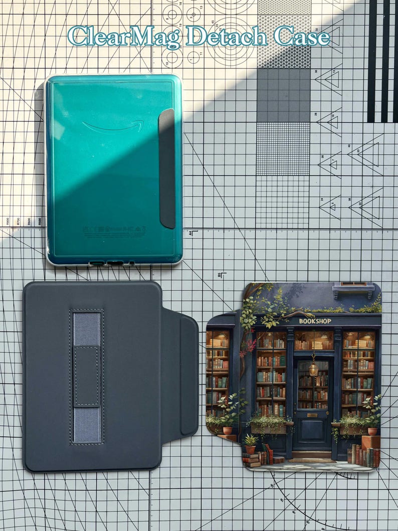 Book Shop Kindle case, Kindle Paperwhite 12th Generation, Kindle 2024 Case, Paperwhite 2024 Cover, Kobo Clara Case, kindle colorsoft case ClearMag Detach Case