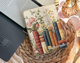 Funda Kindle bordada a medida, cubierta de libro con estampado floral, funda para Kindle Paperwhite 2024, funda Paperwhite de 12.ª generación de 7", Kobo Clara, Colorsofus