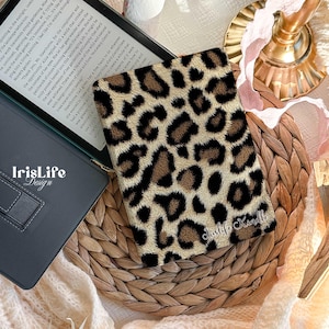 Leopardmönster Helt nytt Kindle 12:e 2024-fodral Auto Wake/Sleep-fodral för Kindle Colorsoft Paperwhite 11:e 6,8 Kindle Oasis Kobo-fodral, Bokliknande