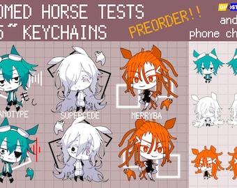 doomed horse tests keychain double sided (PREORDER)