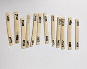Mahjong Counters Bone Art Supplies Game Pieces Betting Pieces Jewelry Altered Art Supplies Vintage 10 dots Set of 12 M17