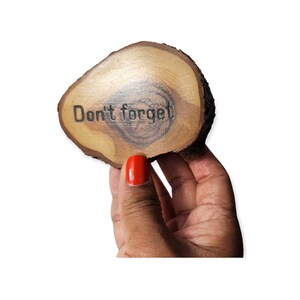 Vintage DON'T FORGET Wood Paper Holder / Cabin Office Decor / Reminder / Handmade