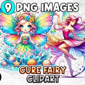 Fairy Clipart PNG, Magical Fairy Illustrations, Cute Fairy Graphics, Watercolor Fairy Art PNG, Fantasy Fairy Clipart, Printable Fairy Decor