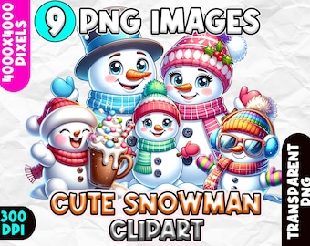 Imágenes prediseñadas de muñeco de nieve PNG, adorables imágenes prediseñadas de muñeco de nieve de invierno, imágenes prediseñadas de fiesta navideña, imágenes prediseñadas de Navidad PNG, arte digital de muñeco de nieve, gráficos de muñeco de nieve