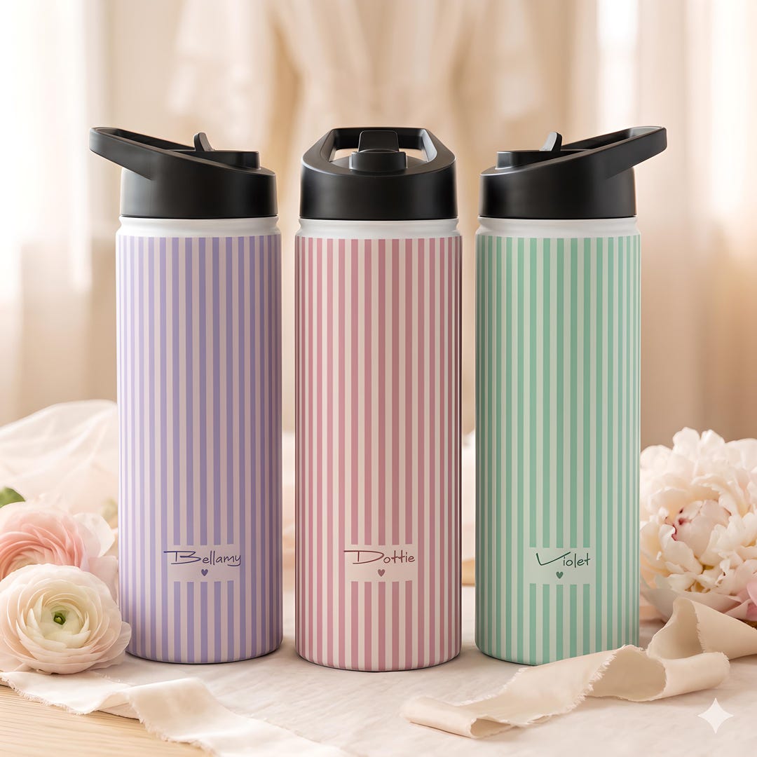 Personalized Stainless Steel Water Bottle 12 18 32oz, Custom Name - Etsy