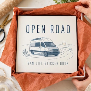 Carnet d'autocollants Van Life, journal de voyage 8x8