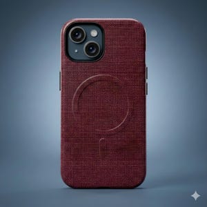 Linen Texture iPhone 14 15 16 17 Case: MagSafe Compatible, Faux Fabric Gift