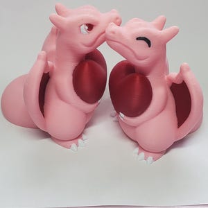 Love heart Charizard charmeleon charmander, 3D printed