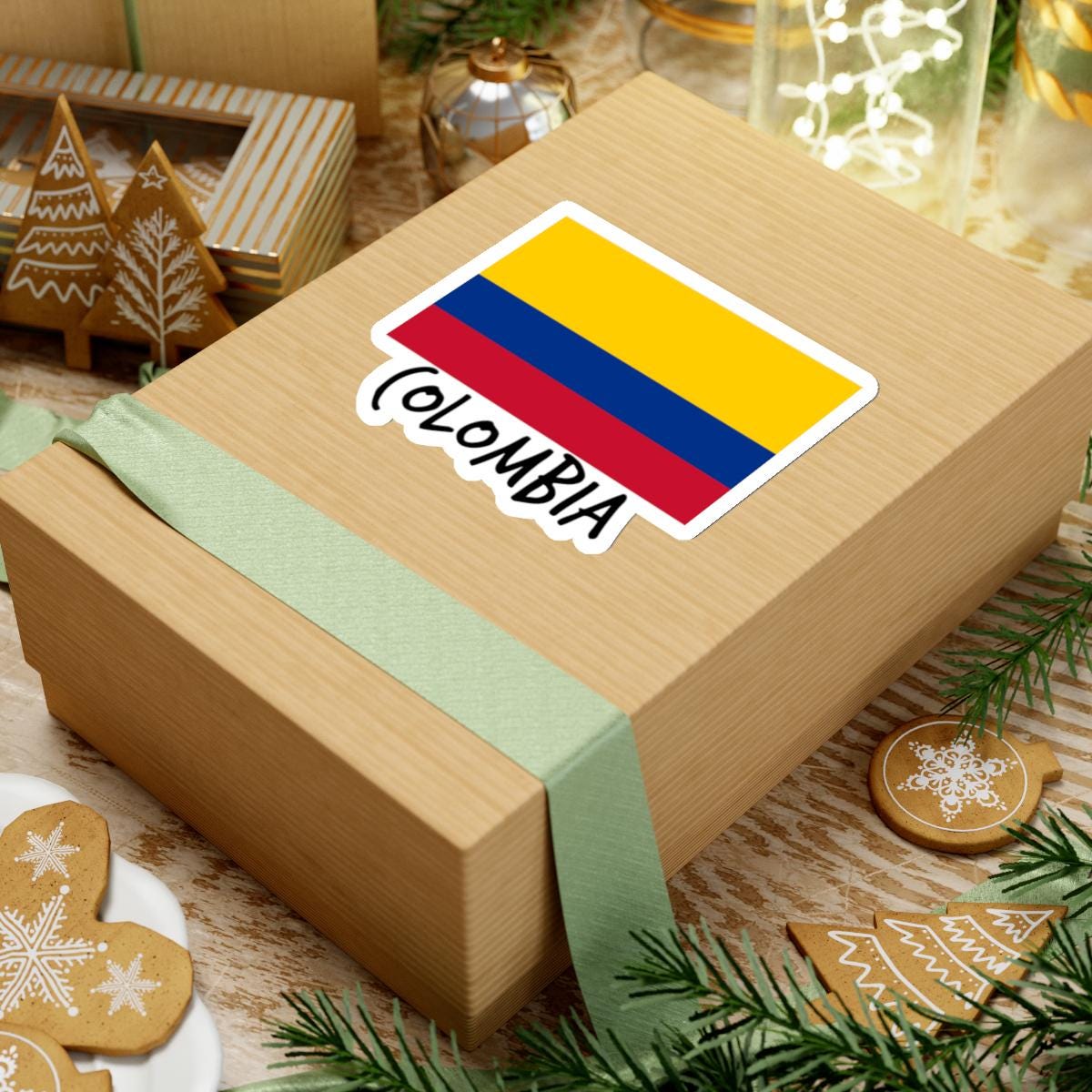 Colombia Flag Travel Sticker - Kiss-cut Stickers, Colombian Travel ...