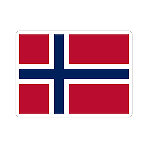 Norwegian Flag Travel Kiss-Cut Stickers, Norway Flag Sticker, Nordic Flag Decal, Scandinavian Sticker, Travel Luggage Sticker Pack,