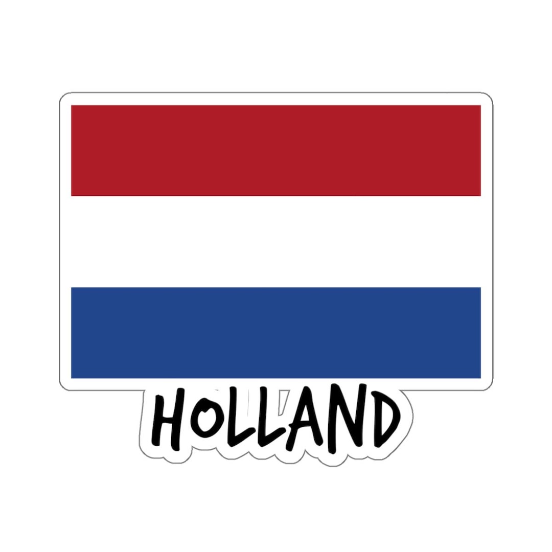Holland Flag Travel Sticker, Dutch Pride Kiss-cut Sticker, Europe ...