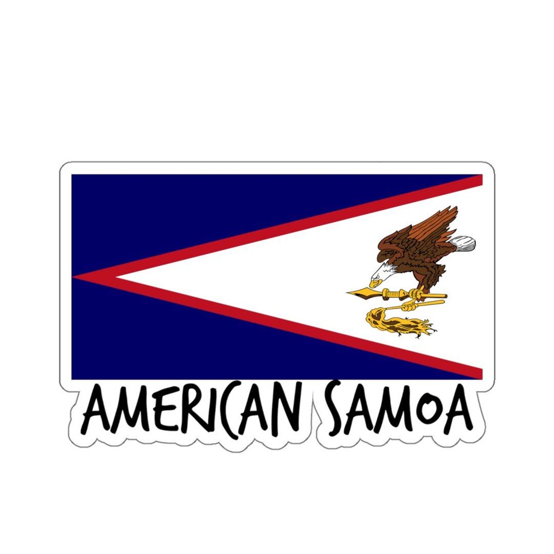 American Samoa Flag Travel Sticker - Kiss-cut Stickers, Travel Decal ...