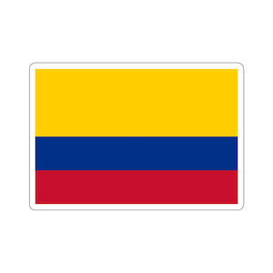 Colombia Flag Travel Sticker - Kiss-Cut Stickers, Decal, Laptop Sticker, South America Wanderlust Gift, Colombian Pride, Luggage Sticker,
