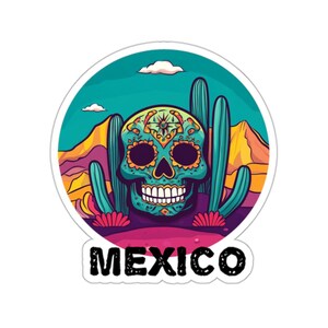 Mexico Travel Kiss-Cut Stickers - Adventure Wanderlust Decal, Laptop Waterproof Sticker Pack, Suitcase Luggage Label, Mexican Culture Gift,