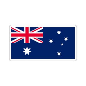 Australia Flag Travel Sticker - Kiss-Cut Stickers for laptops, water bottles, cars, luggage, scrapbooking, Australian Flag Decals, Travel