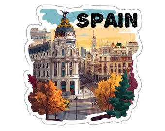Spain Travel Kiss-Cut Stickers - Wanderlust Stickers, European Travel, Scrapbooking Stickers, Travel Journal, Adventure Decals
