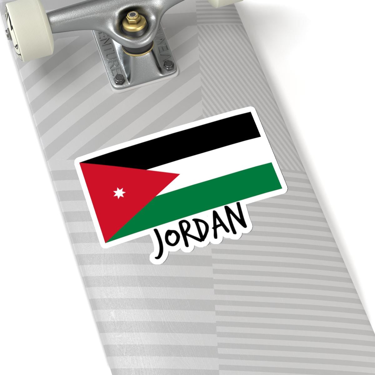 Jordan Sticker Sign Jordan Flag Travel Sticker - Kiss-cut Stickers, Jordan Travel Decal ...