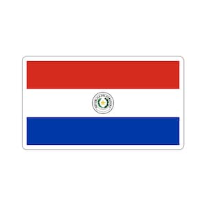 Paraguay Flag Travel Sticker - Kiss-Cut Stickers, Travel Sticker, Laptop Decal, Water Bottle Sticker, Paraguay Gift, Patriotic Sticker
