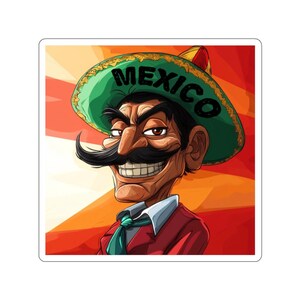 Mexico Travel Sticker - Kiss-Cut Stickers, Mexican Vacation Decal, Wanderlust Laptop Sticker, Adventure Suitcase Sticker, Travel Journal
