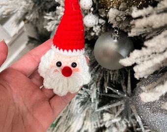Père Noël au crochet fait main - Adorable décoration d'arbre de Noël, cadeau de vacances, décoration de fête pour la maison