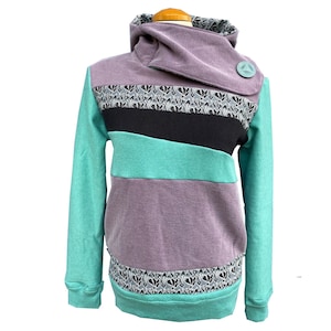 Transcendental Upcycled Hoodie with Pockets WOMEN'S MEDIUM Sweatshirt One-Of-A-Kind Clothing
