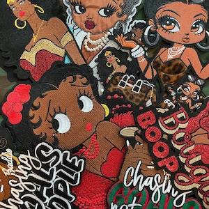 2pc Large & Small Brown Babe Patch Sets