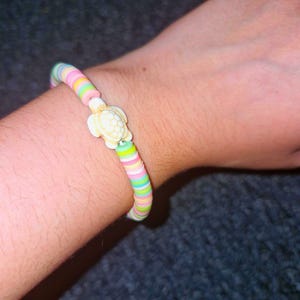 preppy bracelet with a cute turtle