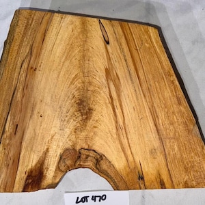 Beautiful! Spalted Maple live-edge slab, project wood for woodworking, wood carving, wood turning, blanks or decoration