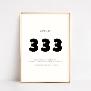 angel number 333 print | affirmations | digital download