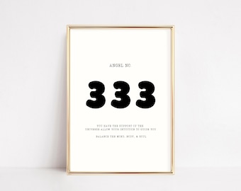 angel number 333 print | affirmations | digital download