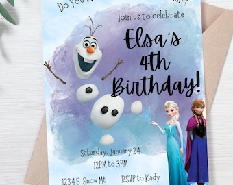 Snowman Birthday Party Invitation: Editable Instant Download Template (PDF, 5x7) Do you want to build a snowman invite